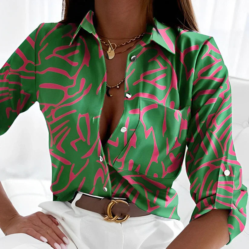 Amelia | Elegante grüne Bluse